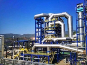 Bestgrand Chemical Group&#x27;s wet gas sulfuric acid (WSA) plant – the world’s largest with a production capacity of 300,000 tons of sulfuric acid per year.