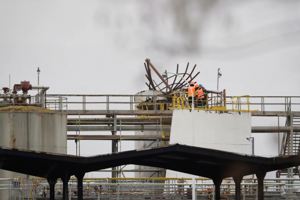 The site of an explosion in a chemical plant in Kralupy nad Vltavou, Czech Republic, Thursday, March 22, 2018. (PHOTO: David Josek/Associated Press)