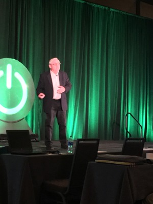 FIG. 2. Dr. Peter Martin, Vice President, Innovation and Marketing, Process Automation, Schneider Electric, spoke on how digitization drives industry to profit.