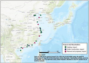 FIG. 4. LNG import terminals in China. Source: Energy Web Atlas.