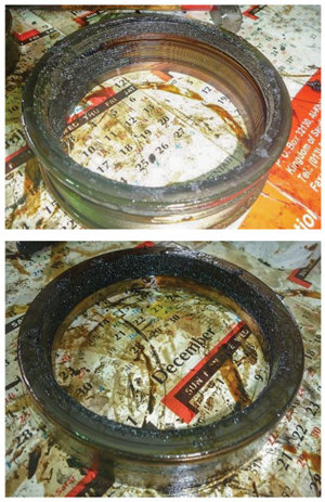 Figs. 3 and 4. Almost 90% of the dismantled failed mechanical seals experienced either coke formation or sludge in the outboard seal side and bellows.