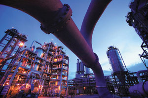 FIG. 3. View of ExxonMobil’s chemical plant in Singapore. The facility is ExxonMobil’s largest integrated manufacturing site in the world. Photo courtesy of ExxonMobil.q